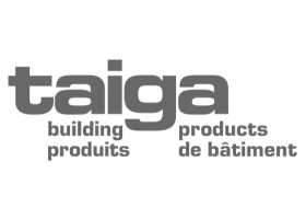 Logo de Taiga Building Products, fournisseur de planchers laminés pour Économat, Saint-Joseph-de-Beauce.